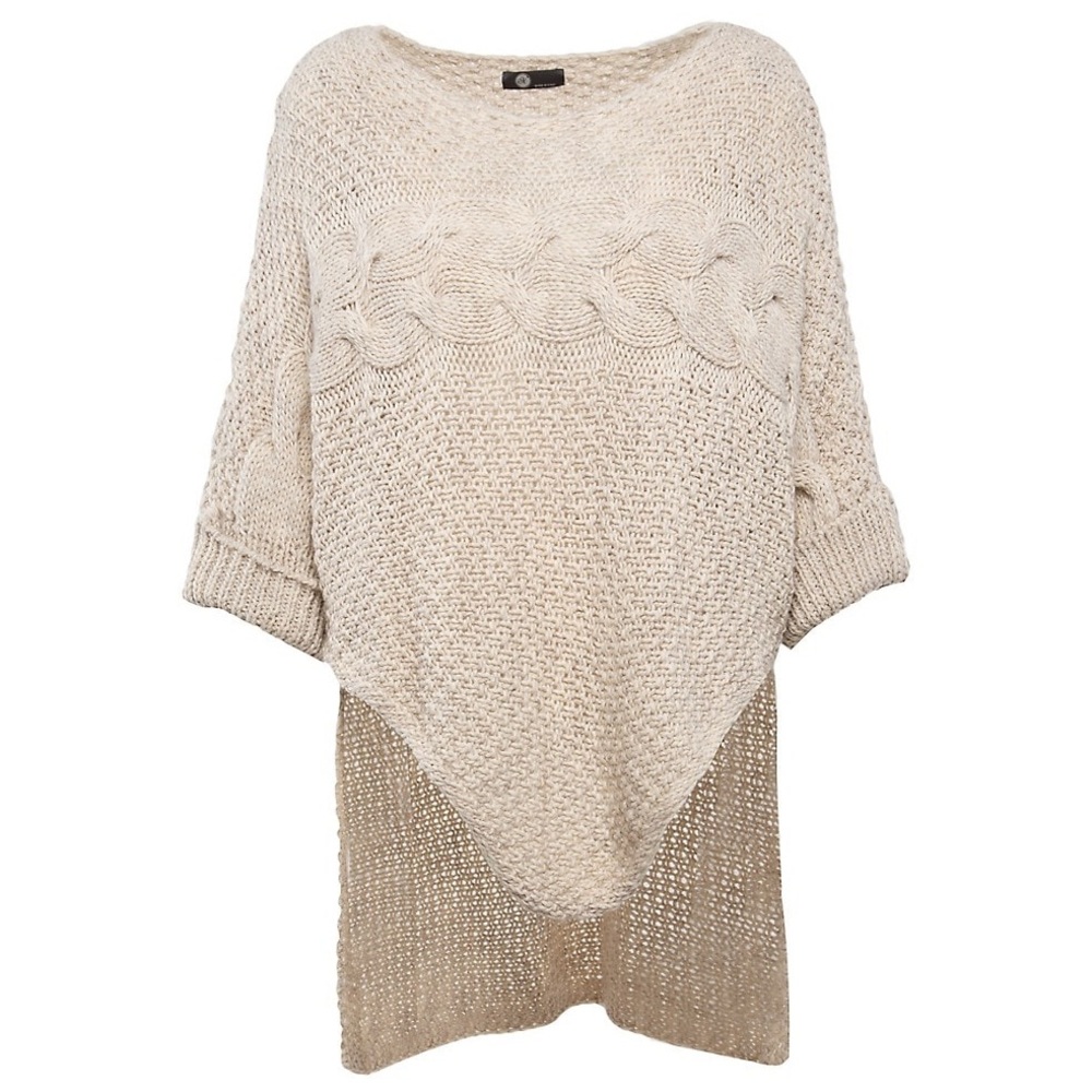 M Made in Italy Milan Hi-low chunky Knit Sweater